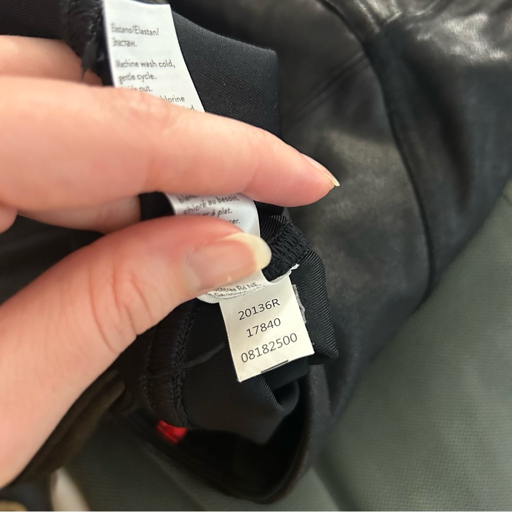 Spanx Faux Leather Black Moto Leggings - Picture 5 of 7
